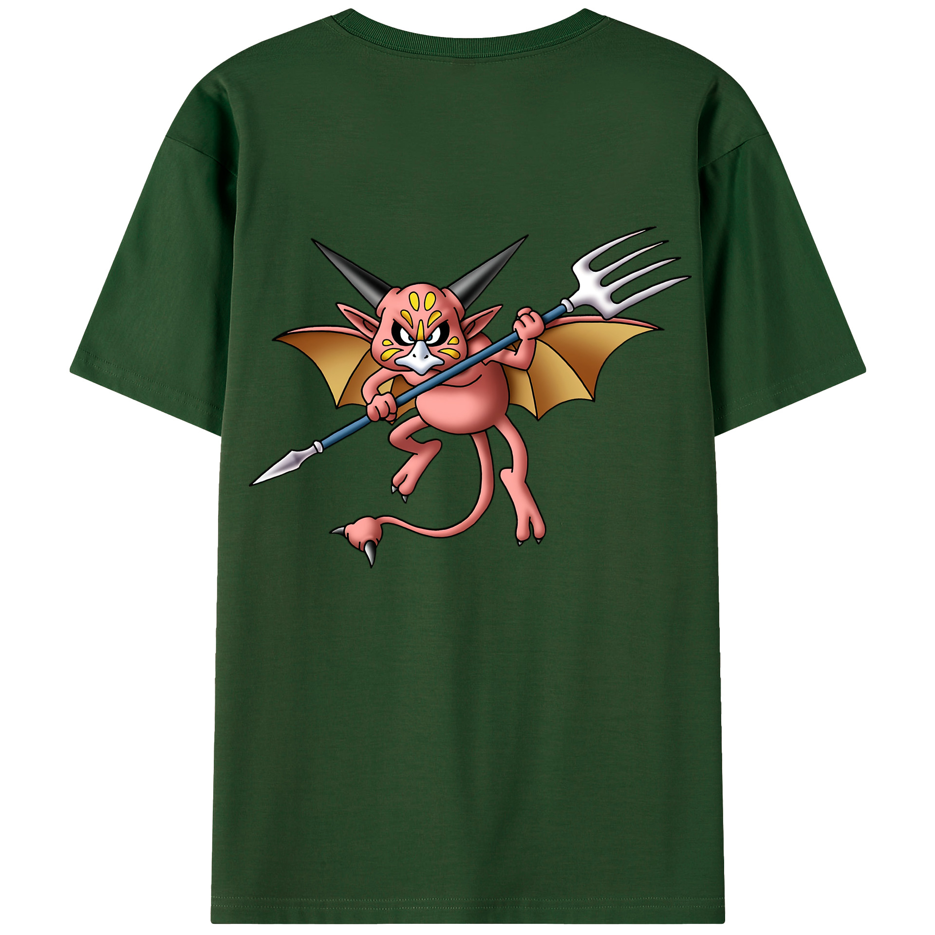 （画像用） ドラゴンクエスト Doragon Kuesuto Dragon Quest 綿100％半袖Tシャツ（背面プリント）